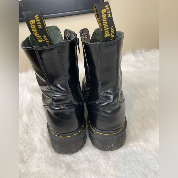 Dr Marten Jadon Platform Smooth Black Lace-Up Boots Mens 11 - Picture 4 of 15